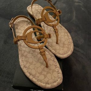 Coach Jeri Leather Sandals